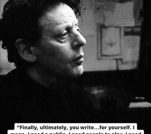  You write for youself