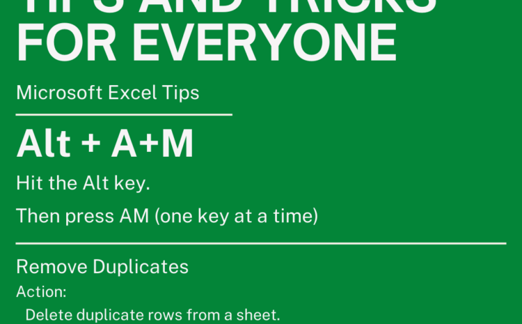  Remove duplicates – Excel