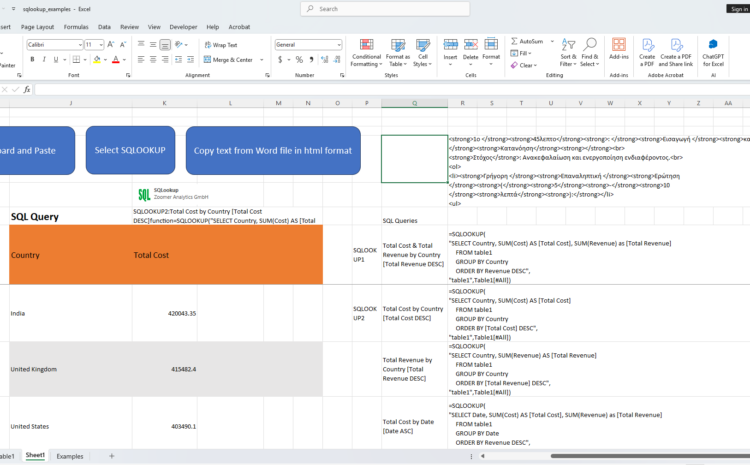  How to extract formatted text from a Word document, convert it into HTML and paste the resulting HTML-formatted text into a specified Excel cell