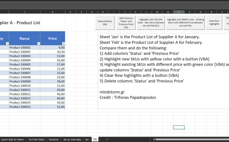  Comparison of two different sheets in Excel with VBA