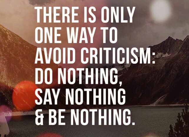  How to avoid criticism – Πως να αποφύγεις την κριτική