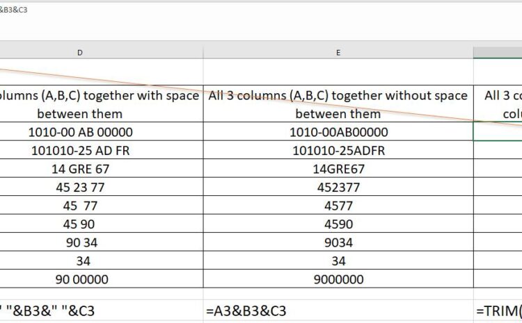  How to put three columns (A,B,C) together