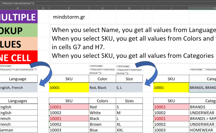  Get multiple lookup values in one cell – Excel