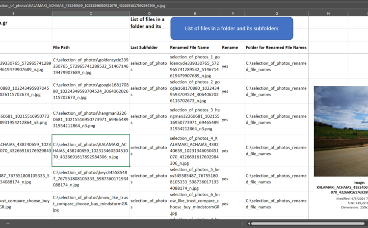  List of files in Excel and preview of images – VBA Code – Excel