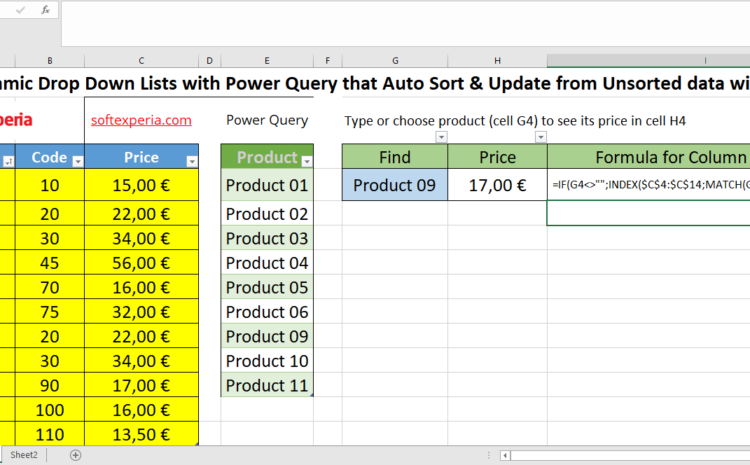  Make Dynamic Drop Down Lists with Power Query that Auto Sort & Update from Unsorted data with Duplicates